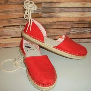 Toms x Clare V. Red Gladiator Espadrilles (no strings)